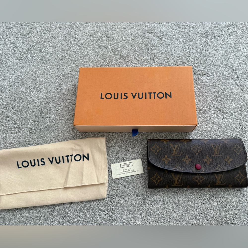 Louis Vuitton Emilie Wallet Red and Brown Monogram